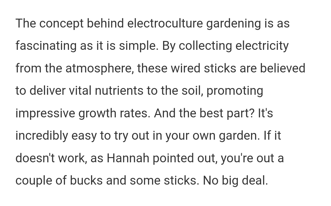 Trying electroculture in my garden. Its supposed to help with plant gr